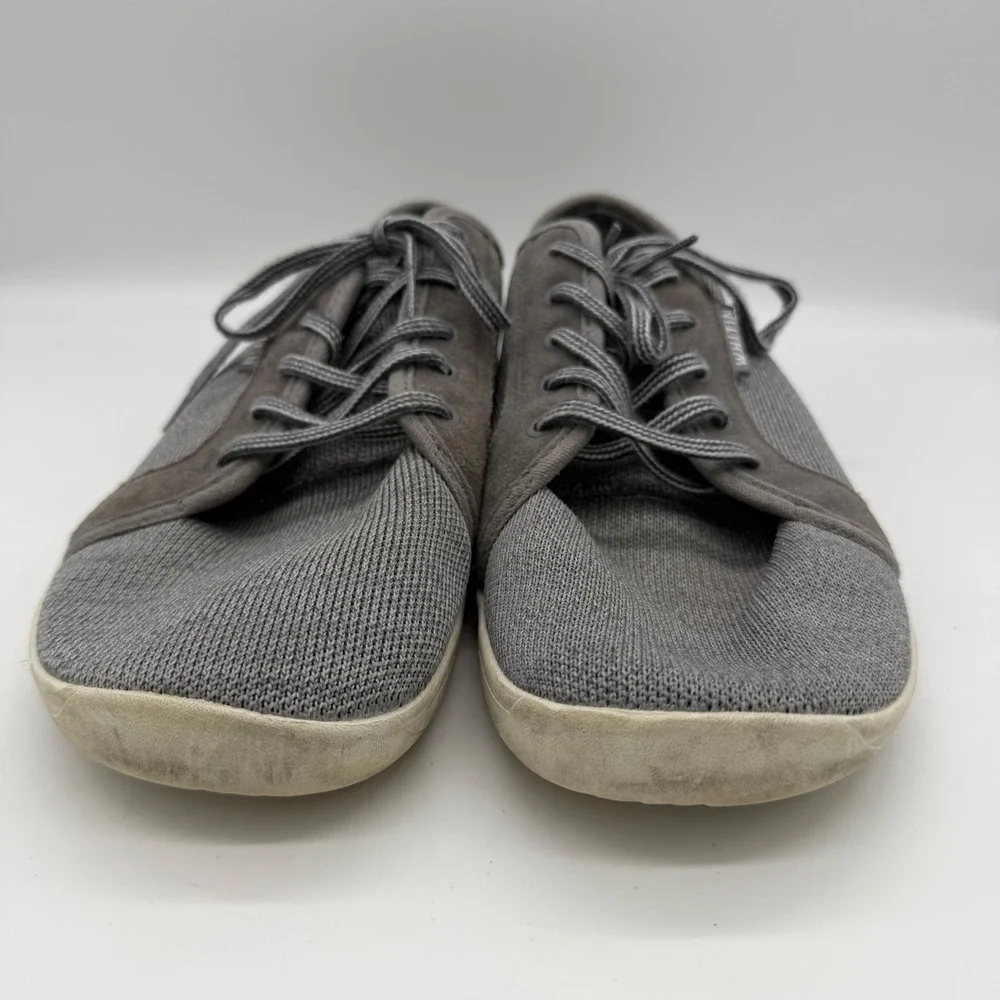Whitin Mens Barefoot Minimalist Sneakers Gray Mesh Lace Up Low Top Shoes Size 45